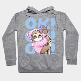 Ski Rave Sloth Kid Baby Dance Ok Hoodie